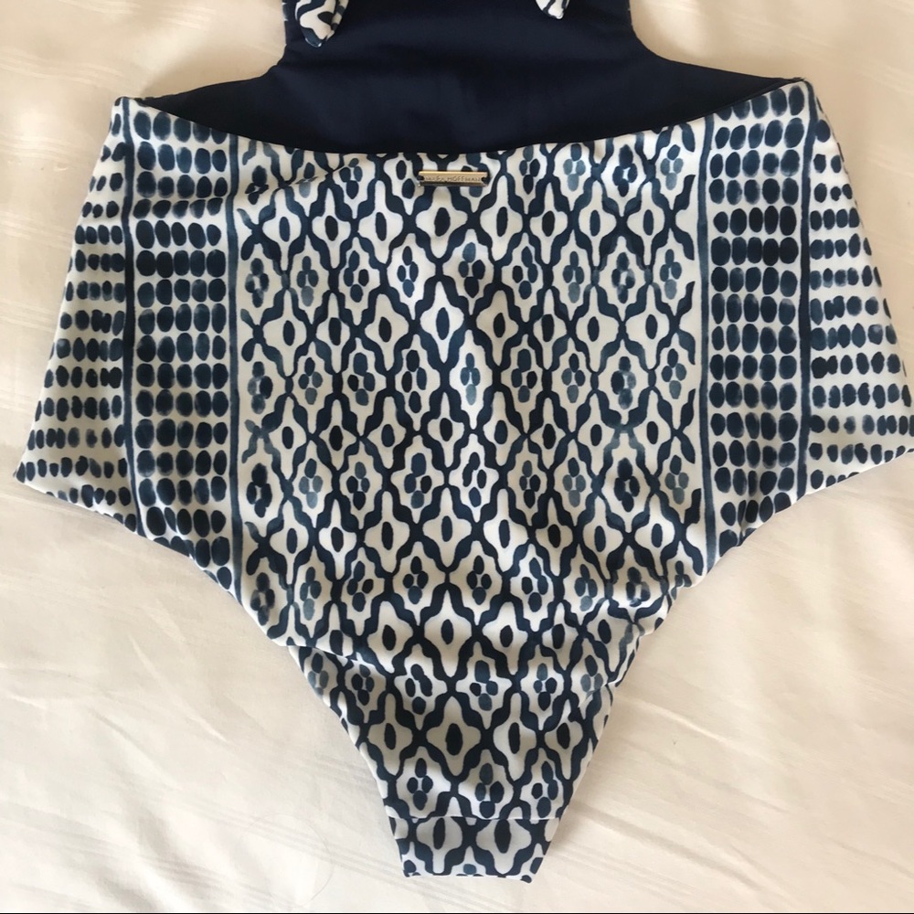 Mara Hoffman Blue Patterned One Piece Swimsuit - image 7
